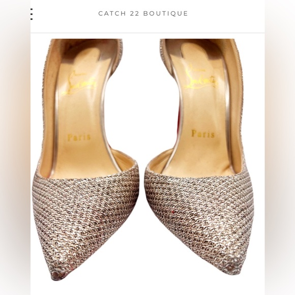 Christian Louboutin 'Iriza' Glitter Specchio 100 Sz 38 (US 7.5) - Picture 5 of 10